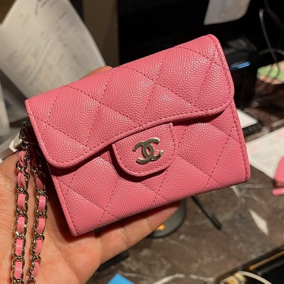CHANEL Handbags - ‼️SOLD‼️NEW ChanePink O Classic Card Case Wristlet